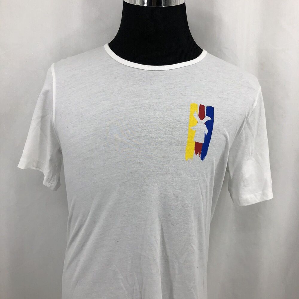 Bella Canvas Dutch Bros Coffee White Yellow Red Blue Synchronicity Shirt Medium